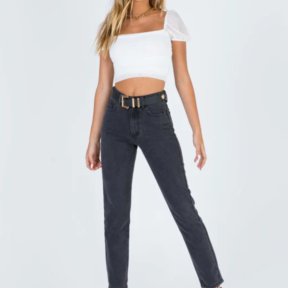 NEW Princess Polly City Lights Crop Top - White - Size 4